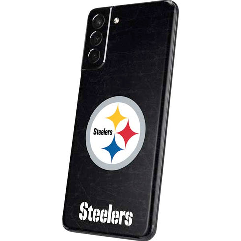 NFL Pittsburgh Steelers Distressed Galaxy S21 Plus 5G Skin